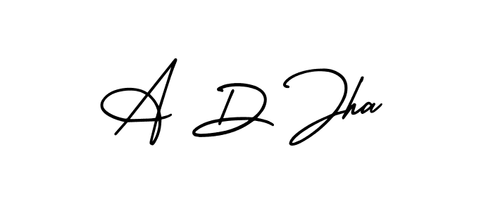 This is the best signature style for the A D Jha name. Also you like these signature font (AmerikaSignatureDemo-Regular). Mix name signature. A D Jha signature style 3 images and pictures png