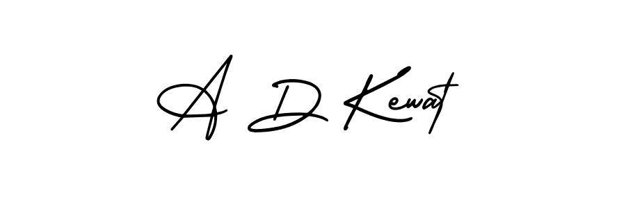 Design your own signature with our free online signature maker. With this signature software, you can create a handwritten (AmerikaSignatureDemo-Regular) signature for name A D Kewat. A D Kewat signature style 3 images and pictures png