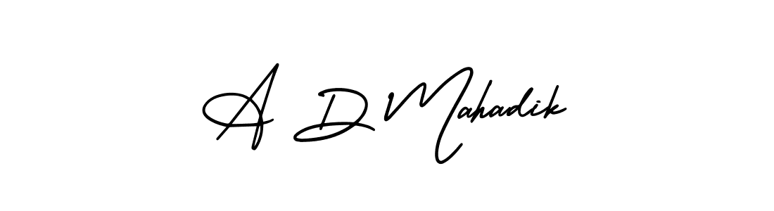 Use a signature maker to create a handwritten signature online. With this signature software, you can design (AmerikaSignatureDemo-Regular) your own signature for name A D Mahadik. A D Mahadik signature style 3 images and pictures png