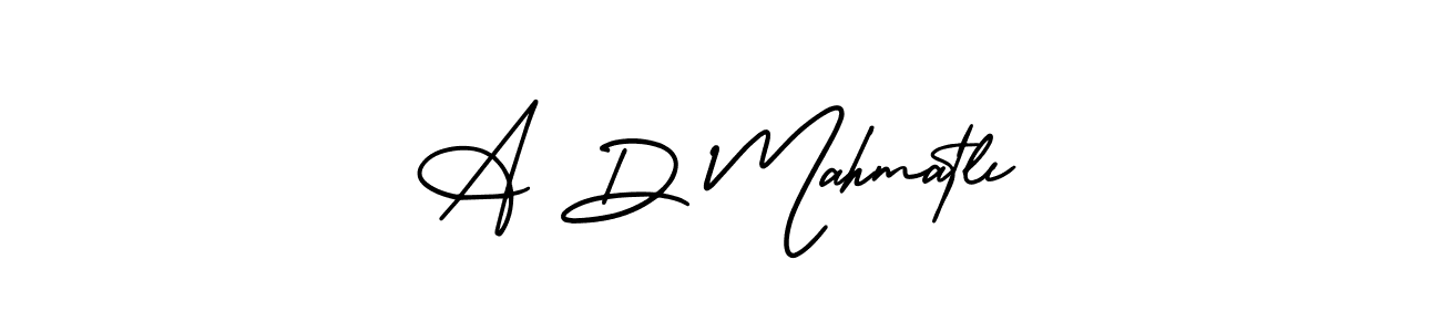 The best way (AmerikaSignatureDemo-Regular) to make a short signature is to pick only two or three words in your name. The name A D Mahmatlı include a total of six letters. For converting this name. A D Mahmatlı signature style 3 images and pictures png