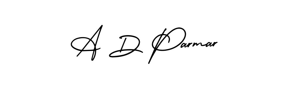 Also You can easily find your signature by using the search form. We will create A D Parmar name handwritten signature images for you free of cost using AmerikaSignatureDemo-Regular sign style. A D Parmar signature style 3 images and pictures png