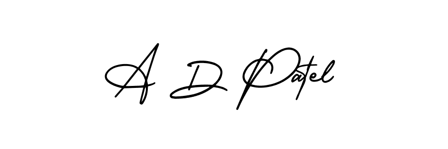 Make a beautiful signature design for name A D Patel. With this signature (AmerikaSignatureDemo-Regular) style, you can create a handwritten signature for free. A D Patel signature style 3 images and pictures png
