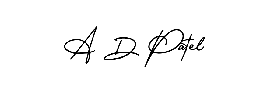 Make a beautiful signature design for name A D Patel. Use this online signature maker to create a handwritten signature for free. A D Patel signature style 3 images and pictures png