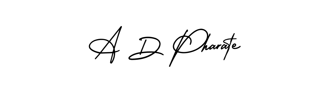 Make a beautiful signature design for name A D Pharate. With this signature (AmerikaSignatureDemo-Regular) style, you can create a handwritten signature for free. A D Pharate signature style 3 images and pictures png