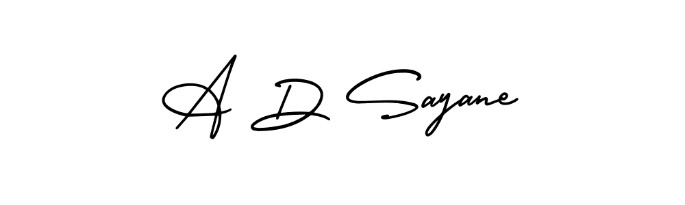 AmerikaSignatureDemo-Regular is a professional signature style that is perfect for those who want to add a touch of class to their signature. It is also a great choice for those who want to make their signature more unique. Get A D Sayane name to fancy signature for free. A D Sayane signature style 3 images and pictures png