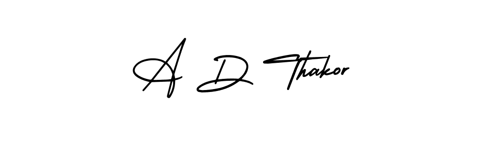 Create a beautiful signature design for name A D Thakor. With this signature (AmerikaSignatureDemo-Regular) fonts, you can make a handwritten signature for free. A D Thakor signature style 3 images and pictures png