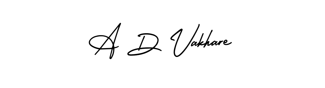 Make a beautiful signature design for name A D Vakhare. Use this online signature maker to create a handwritten signature for free. A D Vakhare signature style 3 images and pictures png