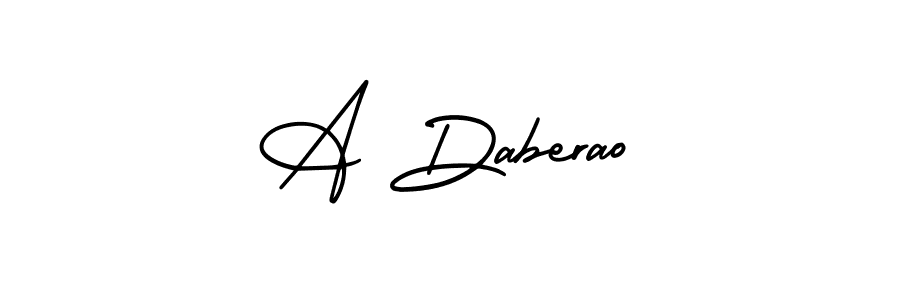 Create a beautiful signature design for name A Daberao. With this signature (AmerikaSignatureDemo-Regular) fonts, you can make a handwritten signature for free. A Daberao signature style 3 images and pictures png