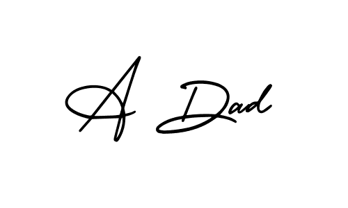 if you are searching for the best signature style for your name A Dad. so please give up your signature search. here we have designed multiple signature styles  using AmerikaSignatureDemo-Regular. A Dad signature style 3 images and pictures png