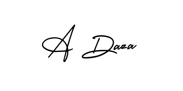 Make a beautiful signature design for name A Daza. With this signature (AmerikaSignatureDemo-Regular) style, you can create a handwritten signature for free. A Daza signature style 3 images and pictures png