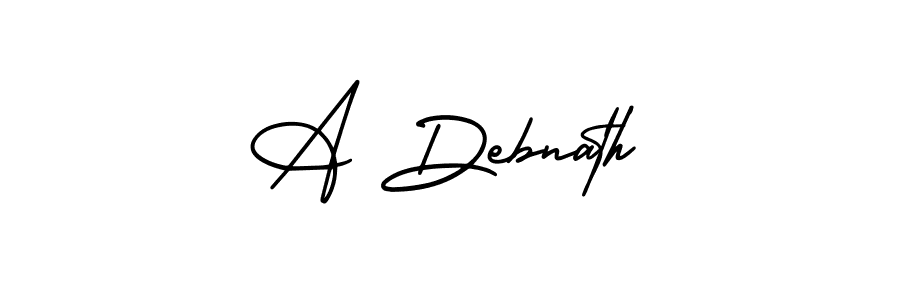 Use a signature maker to create a handwritten signature online. With this signature software, you can design (AmerikaSignatureDemo-Regular) your own signature for name A Debnath. A Debnath signature style 3 images and pictures png