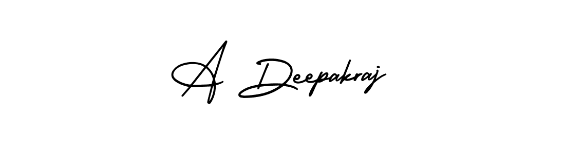 You should practise on your own different ways (AmerikaSignatureDemo-Regular) to write your name (A Deepakraj) in signature. don't let someone else do it for you. A Deepakraj signature style 3 images and pictures png