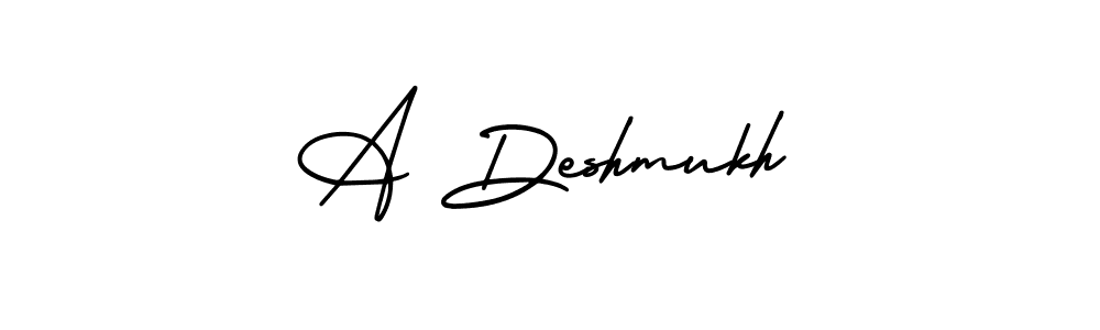 Use a signature maker to create a handwritten signature online. With this signature software, you can design (AmerikaSignatureDemo-Regular) your own signature for name A Deshmukh. A Deshmukh signature style 3 images and pictures png