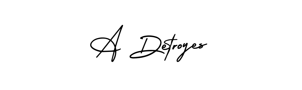 A Detroyes stylish signature style. Best Handwritten Sign (AmerikaSignatureDemo-Regular) for my name. Handwritten Signature Collection Ideas for my name A Detroyes. A Detroyes signature style 3 images and pictures png