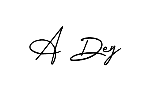 Use a signature maker to create a handwritten signature online. With this signature software, you can design (AmerikaSignatureDemo-Regular) your own signature for name A Dey. A Dey signature style 3 images and pictures png