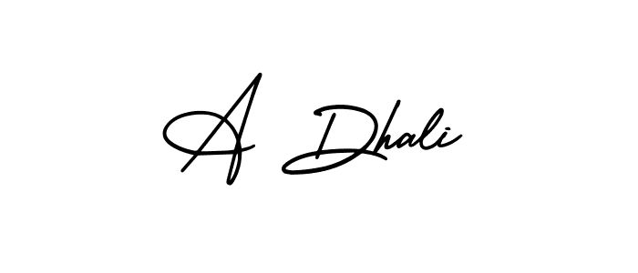 It looks lik you need a new signature style for name A Dhali. Design unique handwritten (AmerikaSignatureDemo-Regular) signature with our free signature maker in just a few clicks. A Dhali signature style 3 images and pictures png