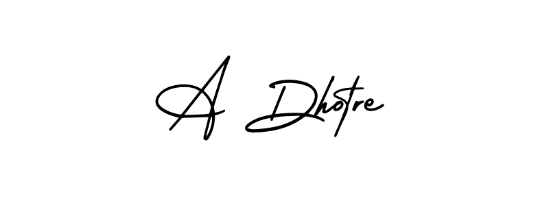 Also You can easily find your signature by using the search form. We will create A Dhotre name handwritten signature images for you free of cost using AmerikaSignatureDemo-Regular sign style. A Dhotre signature style 3 images and pictures png