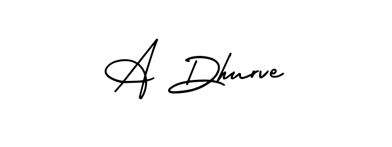 Design your own signature with our free online signature maker. With this signature software, you can create a handwritten (AmerikaSignatureDemo-Regular) signature for name A Dhurve. A Dhurve signature style 3 images and pictures png