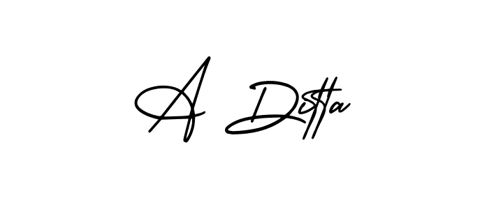 A Ditta stylish signature style. Best Handwritten Sign (AmerikaSignatureDemo-Regular) for my name. Handwritten Signature Collection Ideas for my name A Ditta. A Ditta signature style 3 images and pictures png