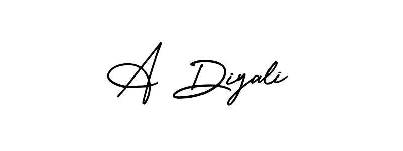 How to Draw A Diyali signature style? AmerikaSignatureDemo-Regular is a latest design signature styles for name A Diyali. A Diyali signature style 3 images and pictures png