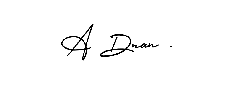The best way (AmerikaSignatureDemo-Regular) to make a short signature is to pick only two or three words in your name. The name A Dnan . include a total of six letters. For converting this name. A Dnan . signature style 3 images and pictures png