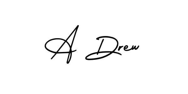 A Drew stylish signature style. Best Handwritten Sign (AmerikaSignatureDemo-Regular) for my name. Handwritten Signature Collection Ideas for my name A Drew. A Drew signature style 3 images and pictures png