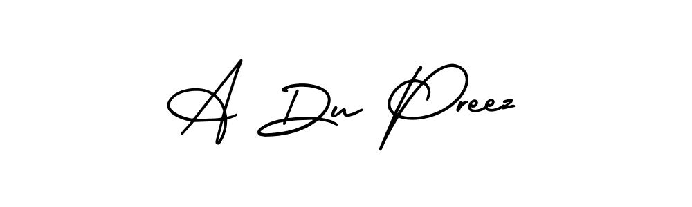 Also we have A Du Preez name is the best signature style. Create professional handwritten signature collection using AmerikaSignatureDemo-Regular autograph style. A Du Preez signature style 3 images and pictures png