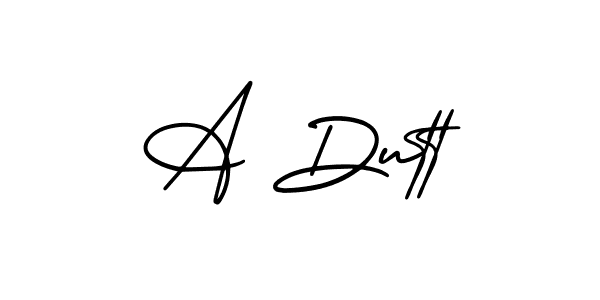 It looks lik you need a new signature style for name A Dutt. Design unique handwritten (AmerikaSignatureDemo-Regular) signature with our free signature maker in just a few clicks. A Dutt signature style 3 images and pictures png