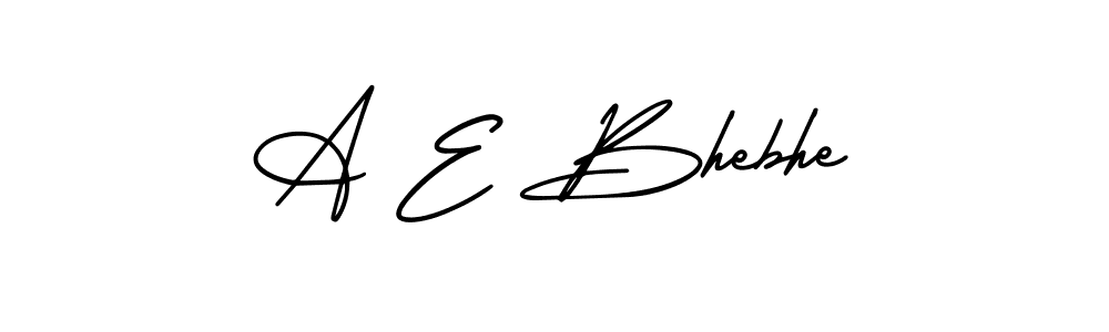 Similarly AmerikaSignatureDemo-Regular is the best handwritten signature design. Signature creator online .You can use it as an online autograph creator for name A E Bhebhe. A E Bhebhe signature style 3 images and pictures png
