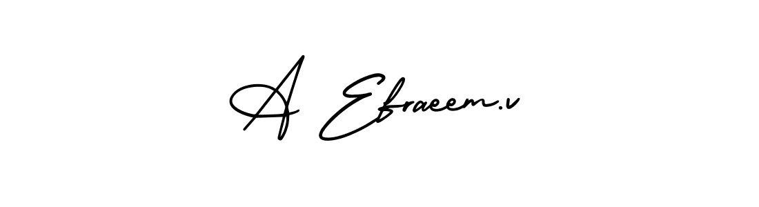 You can use this online signature creator to create a handwritten signature for the name A Efraeem.v. This is the best online autograph maker. A Efraeem.v signature style 3 images and pictures png