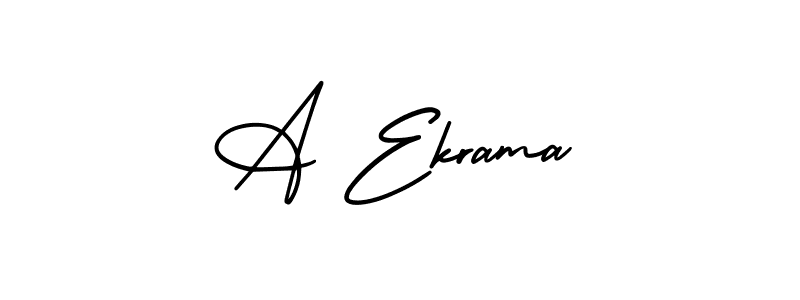 Create a beautiful signature design for name A Ekrama. With this signature (AmerikaSignatureDemo-Regular) fonts, you can make a handwritten signature for free. A Ekrama signature style 3 images and pictures png