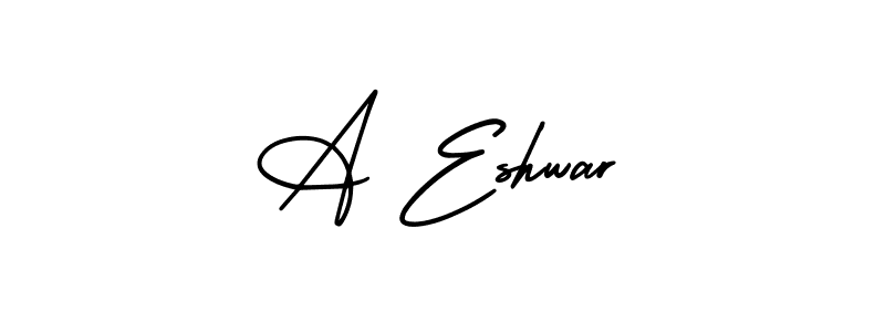 Similarly AmerikaSignatureDemo-Regular is the best handwritten signature design. Signature creator online .You can use it as an online autograph creator for name A Eshwar. A Eshwar signature style 3 images and pictures png