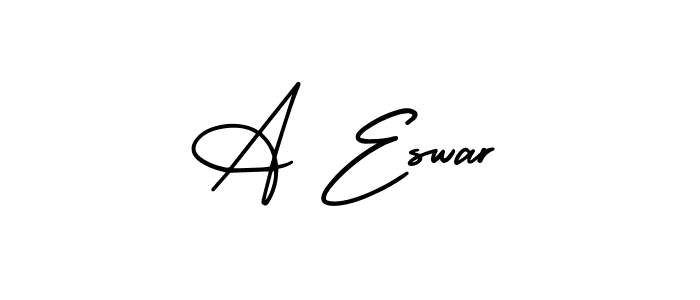 Make a beautiful signature design for name A Eswar. With this signature (AmerikaSignatureDemo-Regular) style, you can create a handwritten signature for free. A Eswar signature style 3 images and pictures png