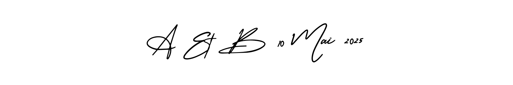It looks lik you need a new signature style for name A Et B 10 Mai 2025. Design unique handwritten (AmerikaSignatureDemo-Regular) signature with our free signature maker in just a few clicks. A Et B 10 Mai 2025 signature style 3 images and pictures png