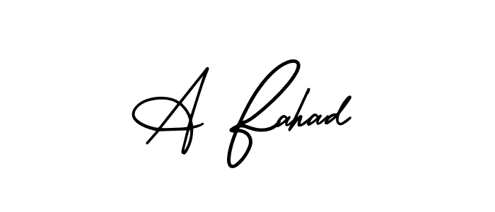 It looks lik you need a new signature style for name A Fahad. Design unique handwritten (AmerikaSignatureDemo-Regular) signature with our free signature maker in just a few clicks. A Fahad signature style 3 images and pictures png