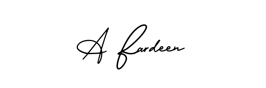 How to make A Fardeen signature? AmerikaSignatureDemo-Regular is a professional autograph style. Create handwritten signature for A Fardeen name. A Fardeen signature style 3 images and pictures png