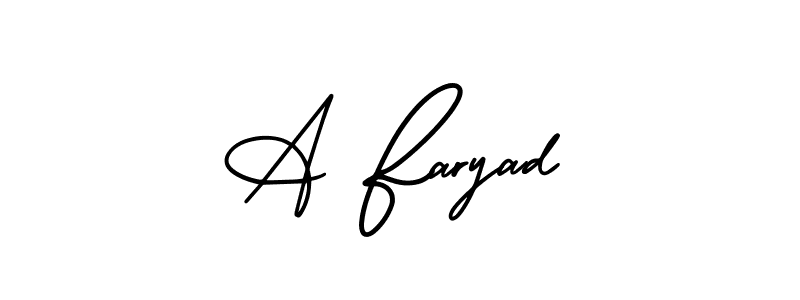 This is the best signature style for the A Faryad name. Also you like these signature font (AmerikaSignatureDemo-Regular). Mix name signature. A Faryad signature style 3 images and pictures png