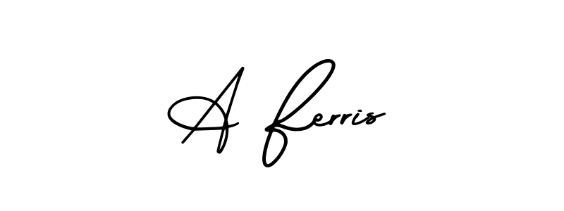 A Ferris stylish signature style. Best Handwritten Sign (AmerikaSignatureDemo-Regular) for my name. Handwritten Signature Collection Ideas for my name A Ferris. A Ferris signature style 3 images and pictures png