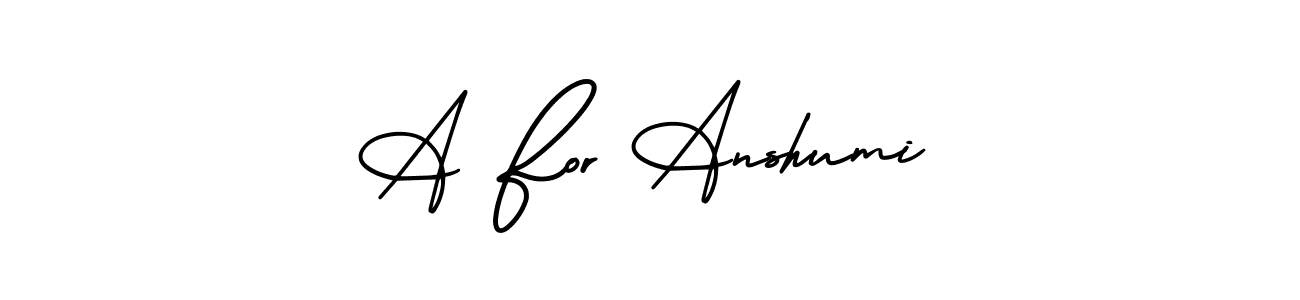 Similarly AmerikaSignatureDemo-Regular is the best handwritten signature design. Signature creator online .You can use it as an online autograph creator for name A For Anshumi. A For Anshumi signature style 3 images and pictures png