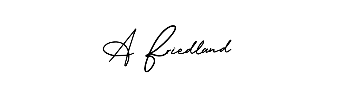 Make a beautiful signature design for name A Friedland. With this signature (AmerikaSignatureDemo-Regular) style, you can create a handwritten signature for free. A Friedland signature style 3 images and pictures png