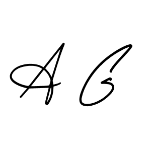 Create a beautiful signature design for name A G. With this signature (AmerikaSignatureDemo-Regular) fonts, you can make a handwritten signature for free. A G signature style 3 images and pictures png