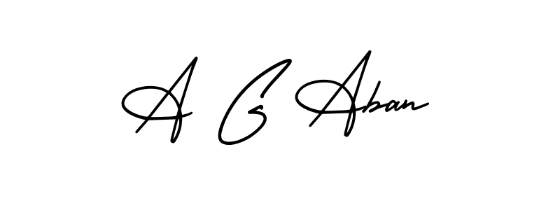 Similarly AmerikaSignatureDemo-Regular is the best handwritten signature design. Signature creator online .You can use it as an online autograph creator for name A G Aban. A G Aban signature style 3 images and pictures png