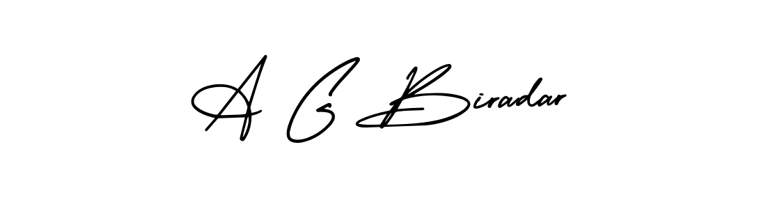 Design your own signature with our free online signature maker. With this signature software, you can create a handwritten (AmerikaSignatureDemo-Regular) signature for name A G Biradar. A G Biradar signature style 3 images and pictures png