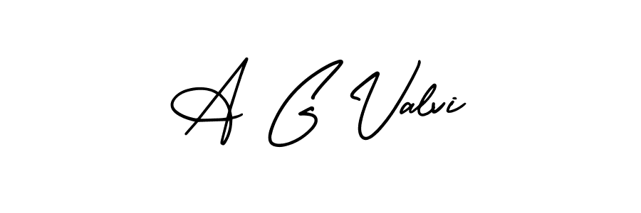 How to make A G Valvi signature? AmerikaSignatureDemo-Regular is a professional autograph style. Create handwritten signature for A G Valvi name. A G Valvi signature style 3 images and pictures png