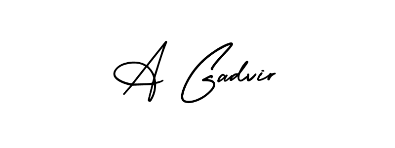 It looks lik you need a new signature style for name A Gadvir. Design unique handwritten (AmerikaSignatureDemo-Regular) signature with our free signature maker in just a few clicks. A Gadvir signature style 3 images and pictures png