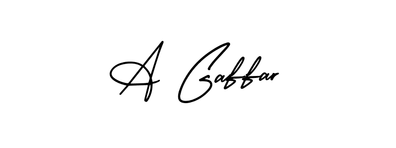 Design your own signature with our free online signature maker. With this signature software, you can create a handwritten (AmerikaSignatureDemo-Regular) signature for name A Gaffar. A Gaffar signature style 3 images and pictures png