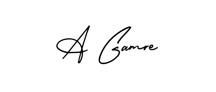 A Gamre stylish signature style. Best Handwritten Sign (AmerikaSignatureDemo-Regular) for my name. Handwritten Signature Collection Ideas for my name A Gamre. A Gamre signature style 3 images and pictures png