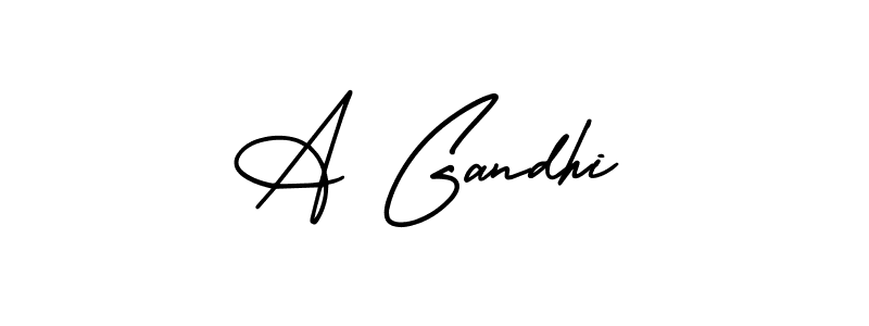 How to make A Gandhi signature? AmerikaSignatureDemo-Regular is a professional autograph style. Create handwritten signature for A Gandhi name. A Gandhi signature style 3 images and pictures png
