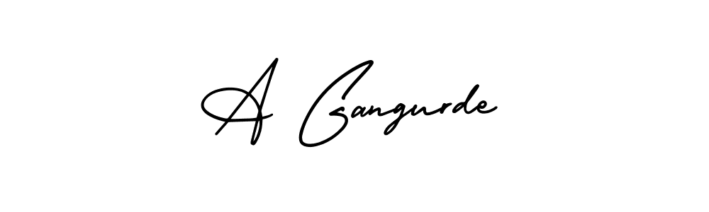 The best way (AmerikaSignatureDemo-Regular) to make a short signature is to pick only two or three words in your name. The name A Gangurde include a total of six letters. For converting this name. A Gangurde signature style 3 images and pictures png