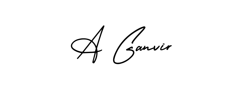 Design your own signature with our free online signature maker. With this signature software, you can create a handwritten (AmerikaSignatureDemo-Regular) signature for name A Ganvir. A Ganvir signature style 3 images and pictures png